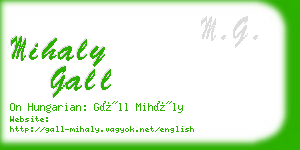 mihaly gall business card